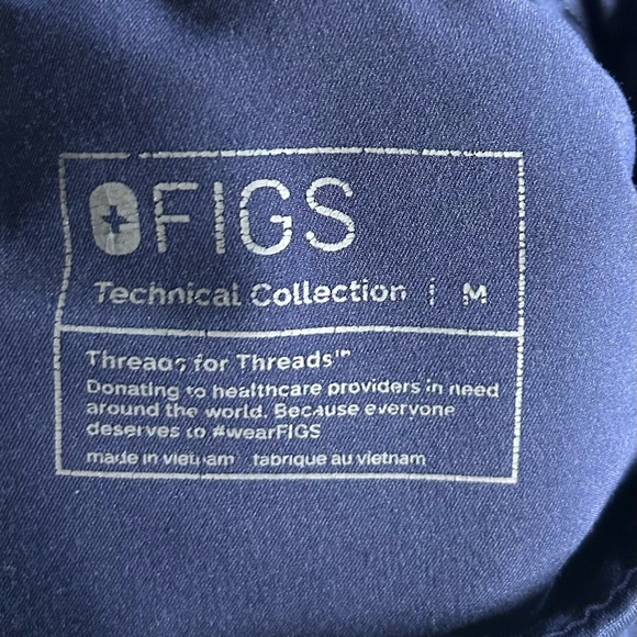 Figs Women’s Navy Deep Blue Jogger Scrubs Pants M medium - Picture 4 of 5